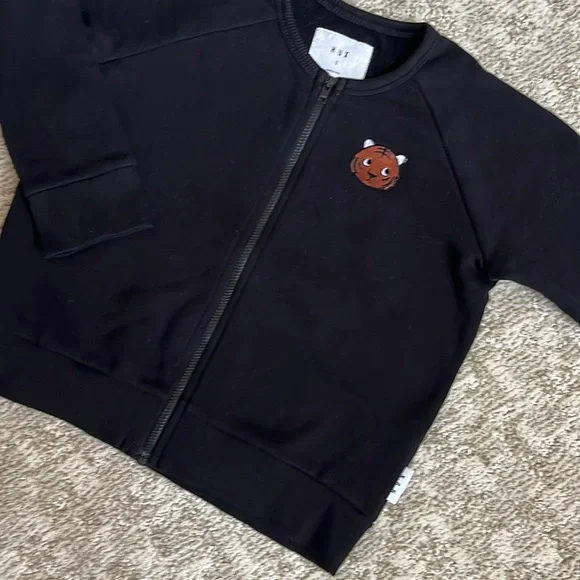 Huxbaby Organic Girls’ Tiger Swirl Dress and Tiger Sweat Jacket—5T - Picture 10 of 11